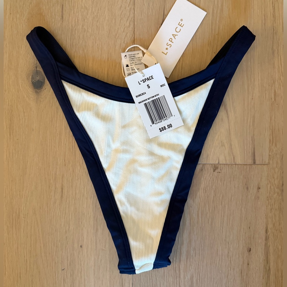 NWT L*Space Taylor Bottoms | Cream/Navy